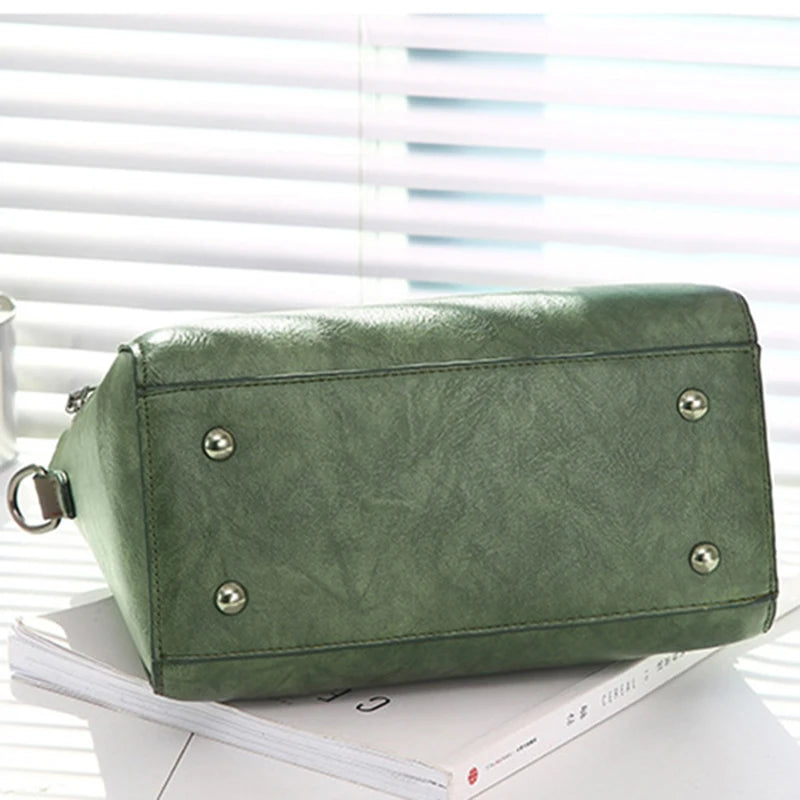 Vintage Leather Ladies HandBags Women Messenger Bags Totes Tassel Crossbody