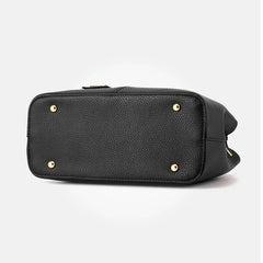 Large Women's PU Leather Handbag Square Shoulder Tote Bag