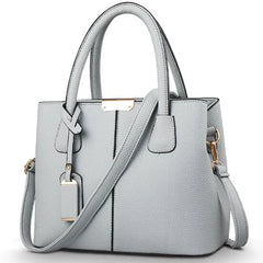 Large Women's PU Leather Handbag Square Shoulder Tote Bag