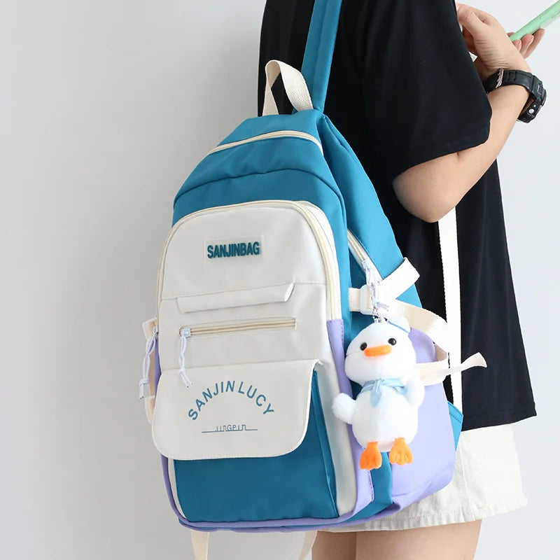Girls School Backpack College Students Large Capacity Bag