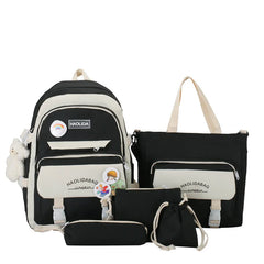 Girls Campus School Bag Set Large Capacity Backpacks for Students