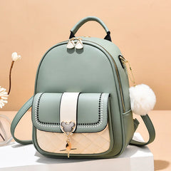 Women's Small Leather Shoulder Bag Soft Backpack