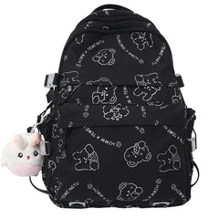 Girls' Printed School Backpack Large Capacity Travel Backpack Women