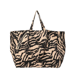 Casual Art Canvas Handbag for Women Printed Tote Plaid Shoulder