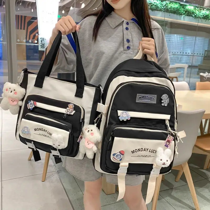 Girl's Schoolbag with Large Capacity for Primary Students