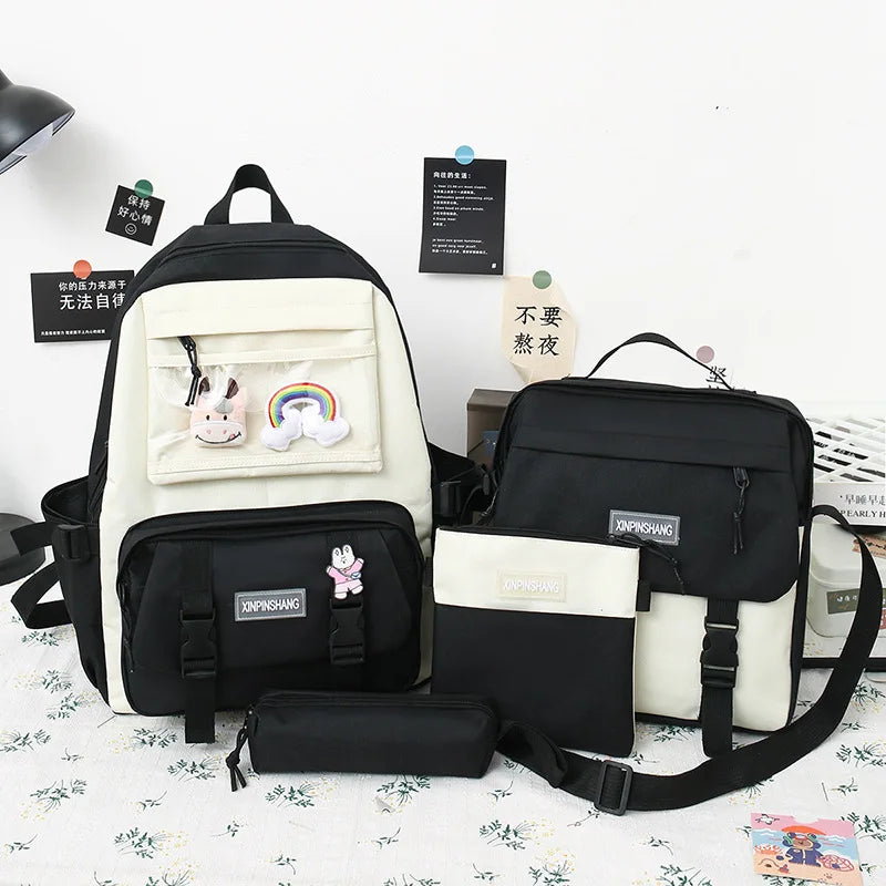 Girls School Backpack Soft Bag with Adjustable Strap