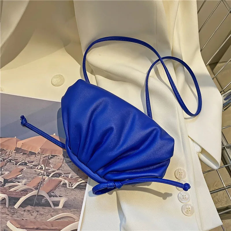 Vintage Clouds Bag PU Leather Shoulder Bag Crossbody Pack