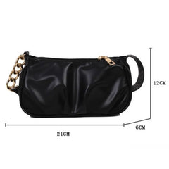 Women's Small Chain Messenger Bag Soft Shoulder Handbag