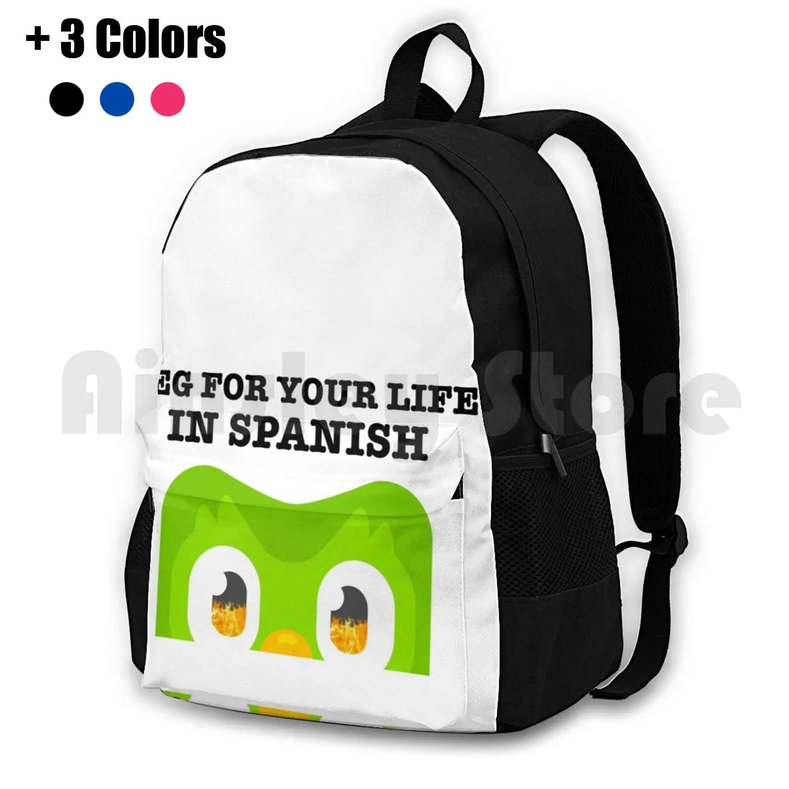 Duolingo Bird Funny Outdoor Hiking Backpack Riding Climbing Sports Bag