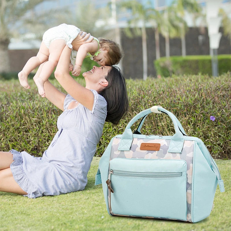 Waterproof Mommy Bag Multifunctional Backpack Large Capacity Lightweight Storage
