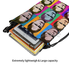 Dwight Schrute Diptych Backpack Drawstring Bags Gym Bag Waterproof