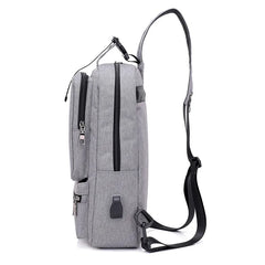 Dxyizucanvas Chest Bags Backpack Multi-pockets Men Bags Causal Shoulder Bags
