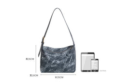 Dyed Denim Women Shoulder Bag Large Capacity Crossbody Bag Handbag