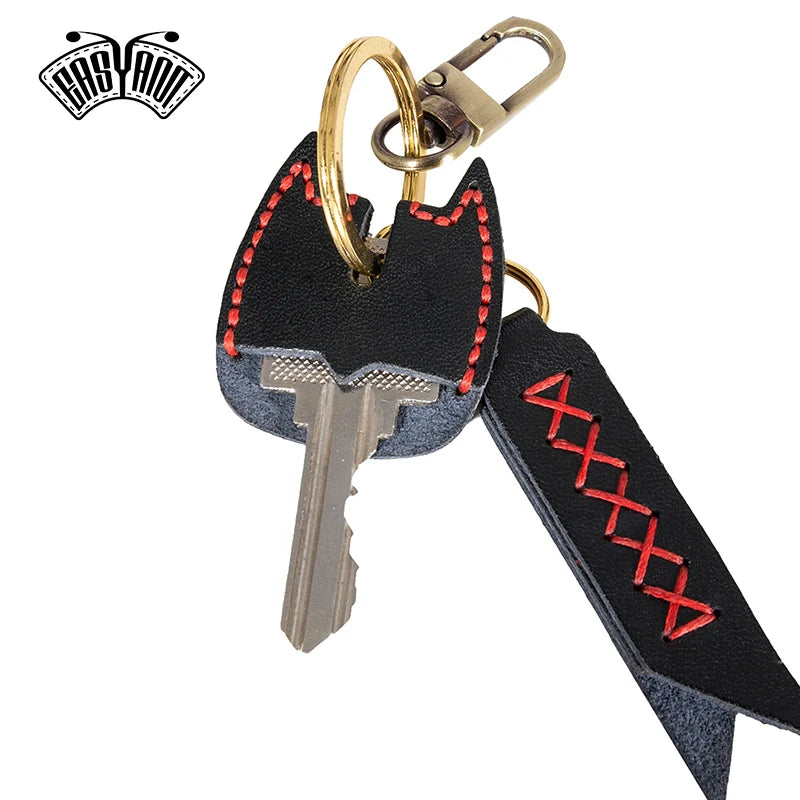 Bat Shape Key Holder Leather Case Men Storage Key Holder