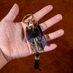 Bat Shape Key Holder Leather Case Men Storage Key Holder