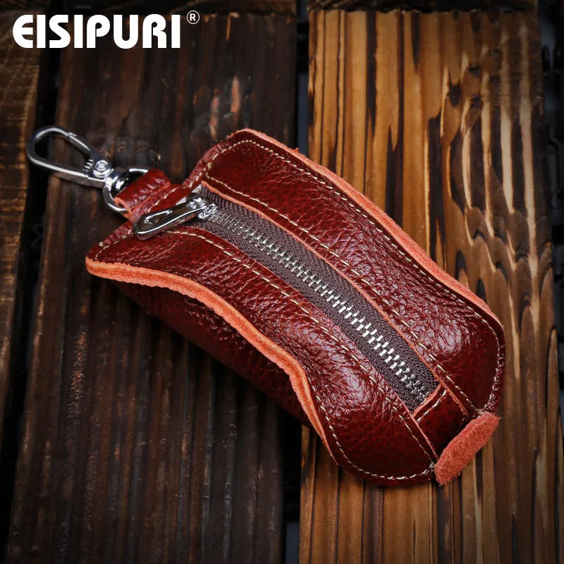 Leather Key Wallet Pouch Business Men Key Case Bag Holder