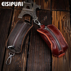 Leather Key Wallet Pouch Business Men Key Case Bag Holder