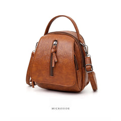Vintage Soft Leather Shoulder Bag Large Capacity