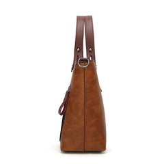 Vintage Leather Shoulder Bag Large Capacity Handbag