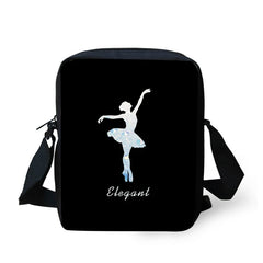 ELVISWORDS Music Note Print Kids School Bag Canvas Book Shoulder Bags