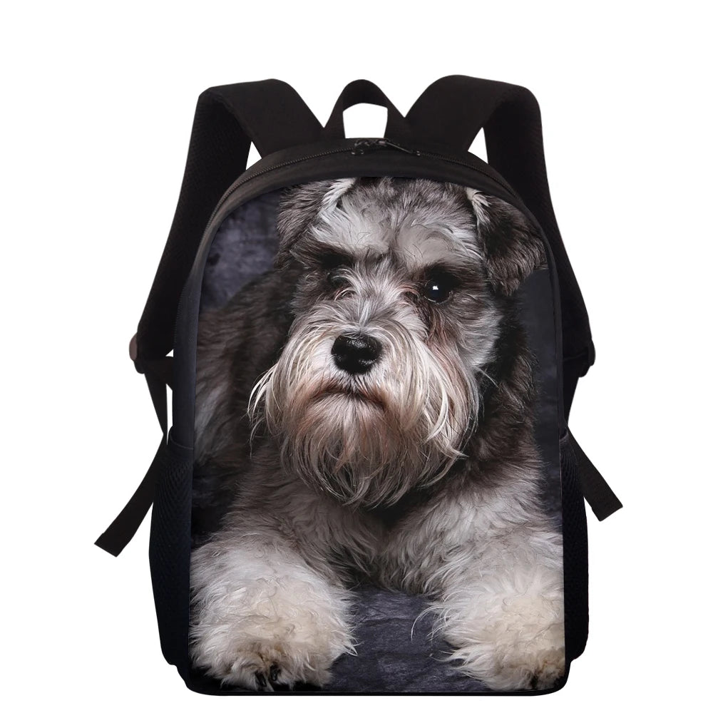 Backpack Dog Printing School Bags For Teenager Book Bag Women 15 Inch