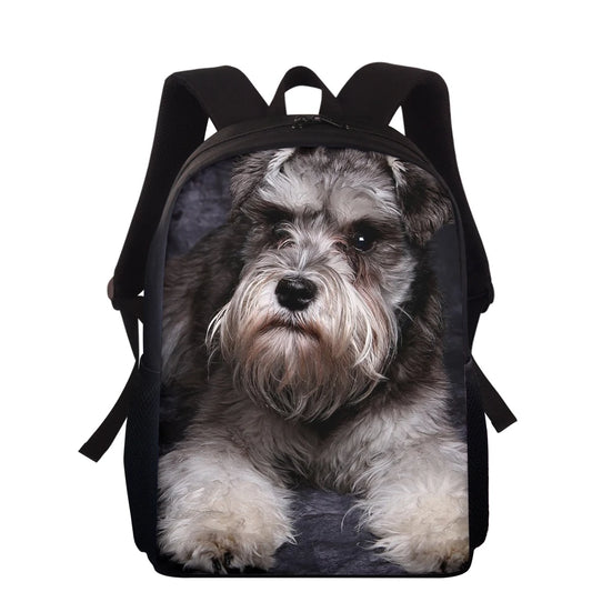 Backpack Dog Printing School Bags For Teenager Book Bag Women 15 Inch