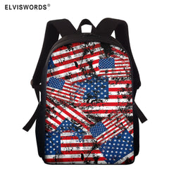 American Flag Backpack for Boys Girls Kids Schoolbag