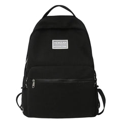 EST Solid Colour Unisex School Backpack Girls Teenager Shoulders Waterproof