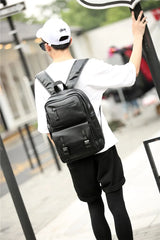 ETN BAG 081216 Leather Backpack Student School Bag
