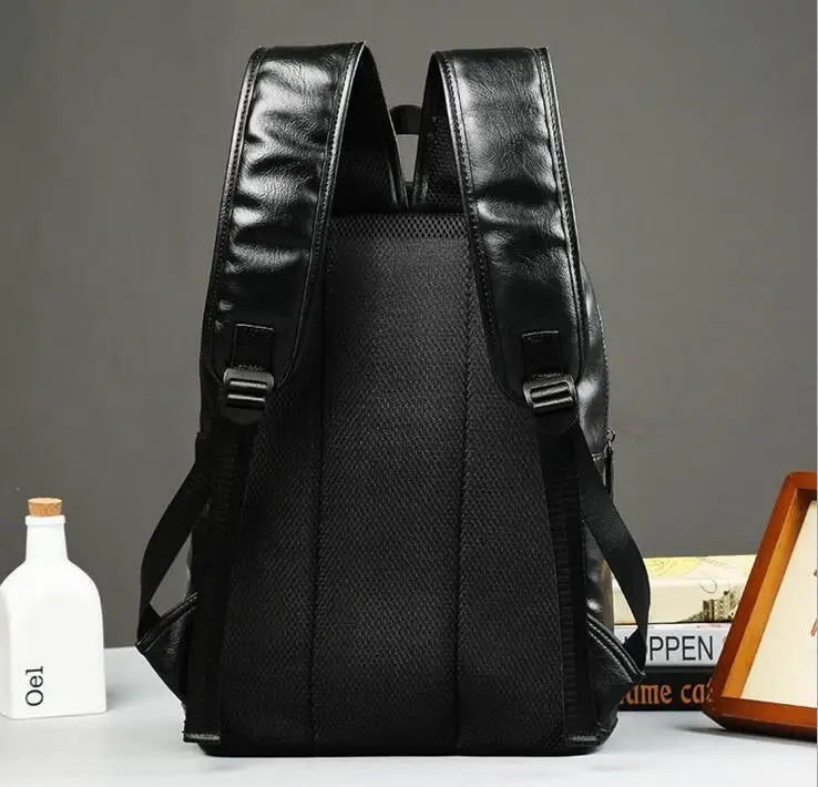 ETN BAG 081216 Leather Backpack Student School Bag