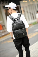 ETN BAG 081216 Leather Backpack Student School Bag