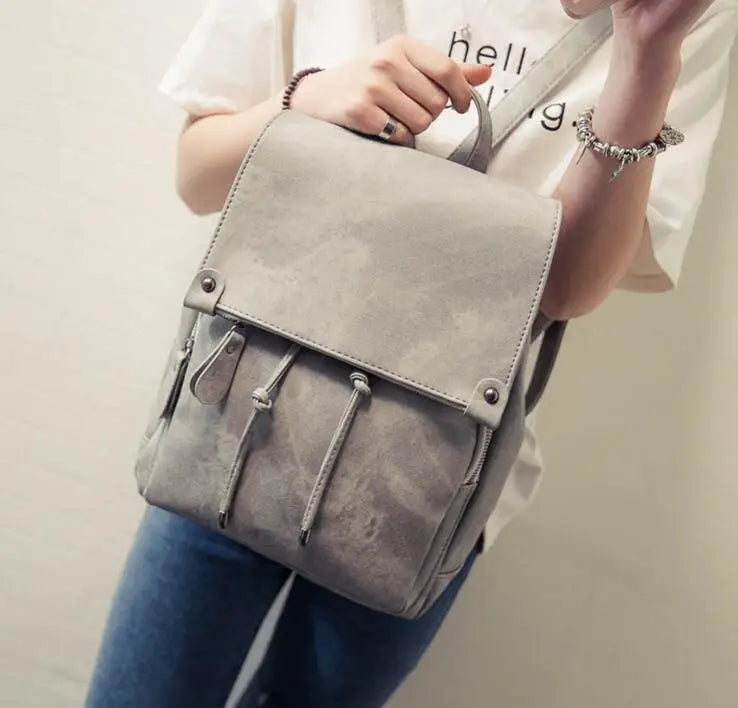 ETN BAG 081516 PU Leather Student School Backpack