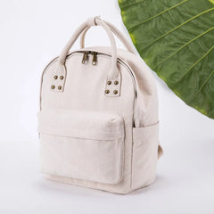 Eco Cotton Canvas Small Backpack Women Girls