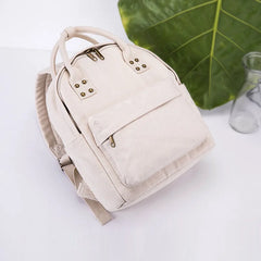 Eco Cotton Canvas Small Backpack Women Girls