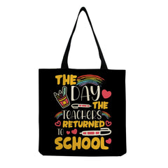 Eco Friendly Customizable Shopper Bag Portable Foldable School Teacher Gift