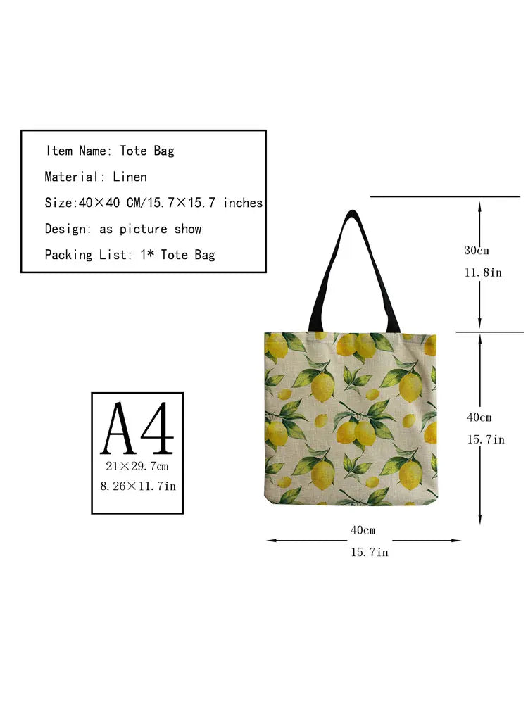 Foldable Lemon Tote Eco Shoulder Bag