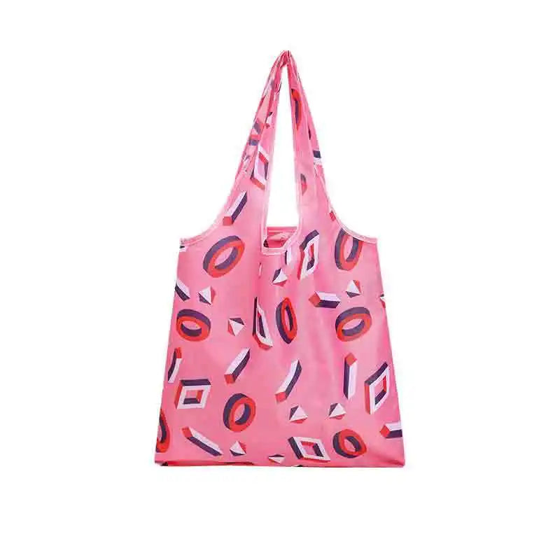 Eco Shopping Bag Printing Foldable Reusable Tote Folding Pouches Convenient