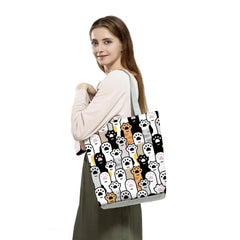 Eco Storage Shopping Bag Reusable Foldable Grocery Tote Bags Cartoon Shoulder Ba