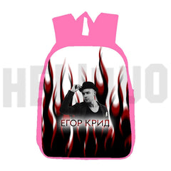 Egor Kreed Kids Backpack, Pink School Bag, 3D Anime Design