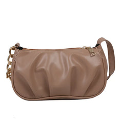 Armpit Sling Handbags Solid Women PU Leather Shoulder Bags