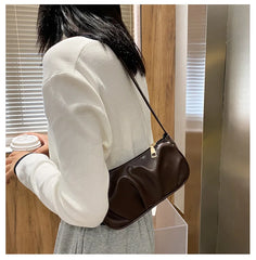 Armpit Sling Handbags Solid Women PU Leather Shoulder Bags