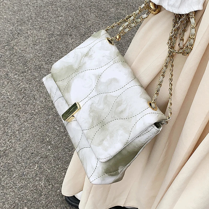 Women Shoulder Bag All-Match Chains Messenger Bags PU Leather Handbags