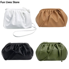Clouds Purse Women Party Shoulder Bag Soft Leather Totes Bags