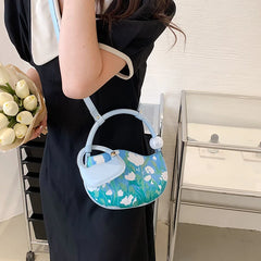 Graffiti Shoulder Bag Clutch Purse Crossbody Bag