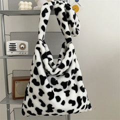 Cow Pattern Women Tote Handbags Large Capacity Shoulder Bag