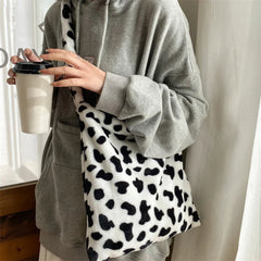 Cow Pattern Women Tote Handbags Large Capacity Shoulder Bag