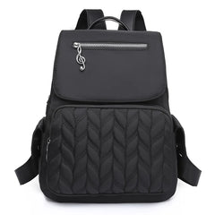 Diamond Lattice Oxford Backpack for Women Embroidery Threads Female Travel Bag