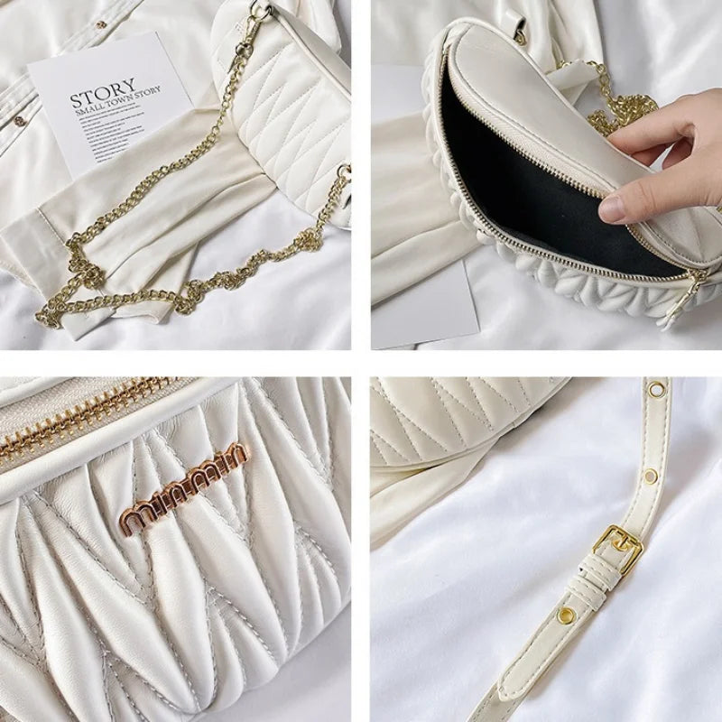 Diamond Lattice Chain Waist Bag for Women