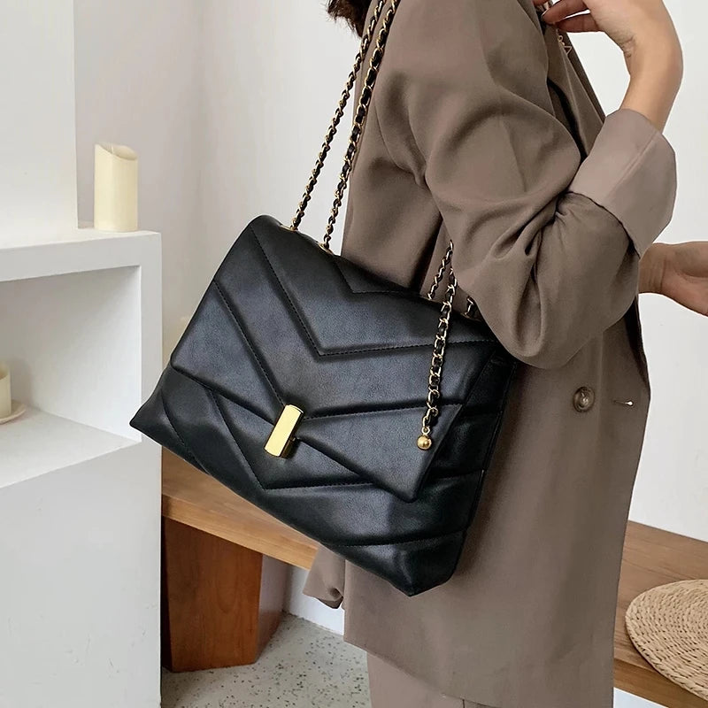 Large Tote Bag Women's Handbag PU Leather Shoulder Messenger Bag