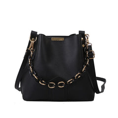 Women's Chain Tote Bucket Bag High-quality Pu Leather Handbag